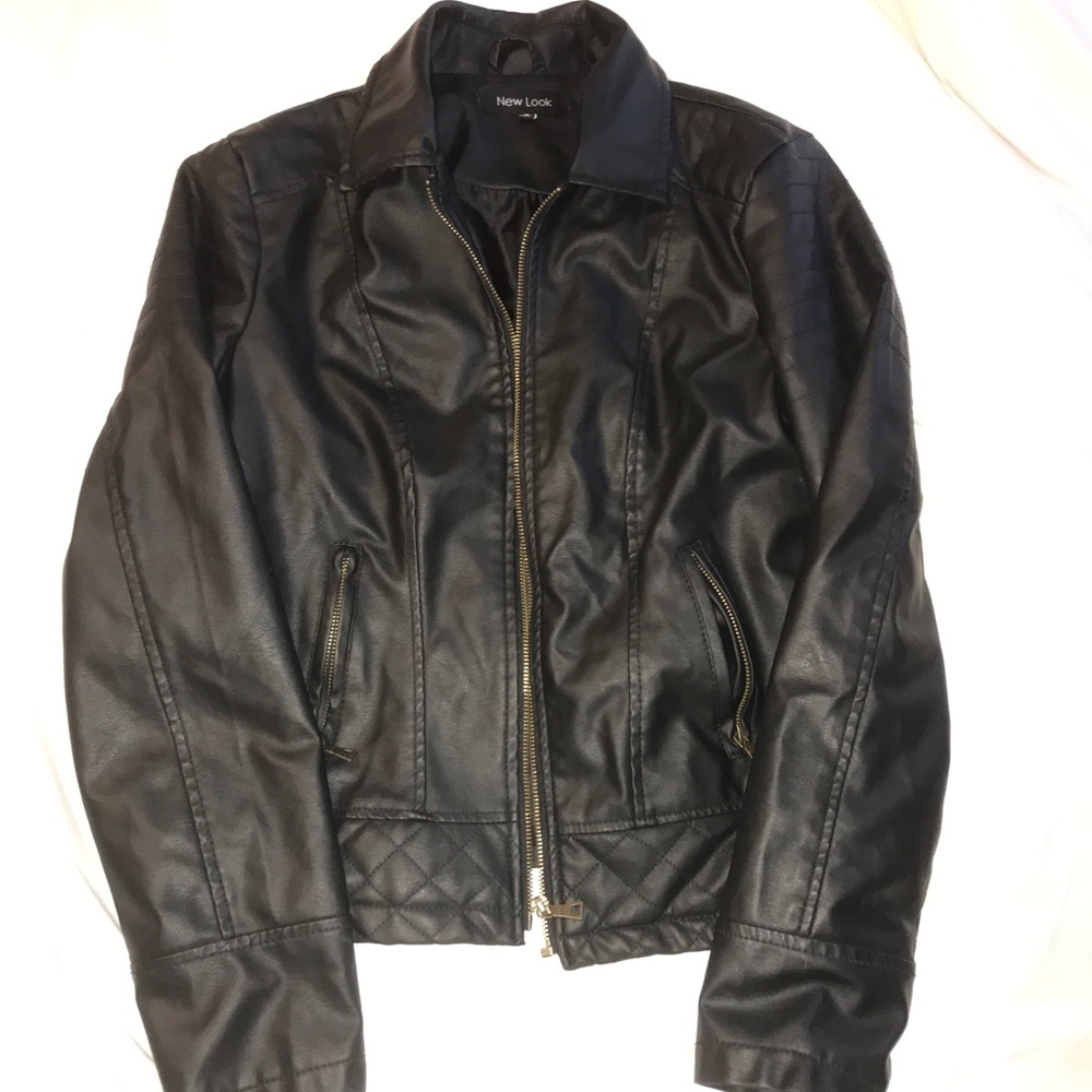Black leather jacket